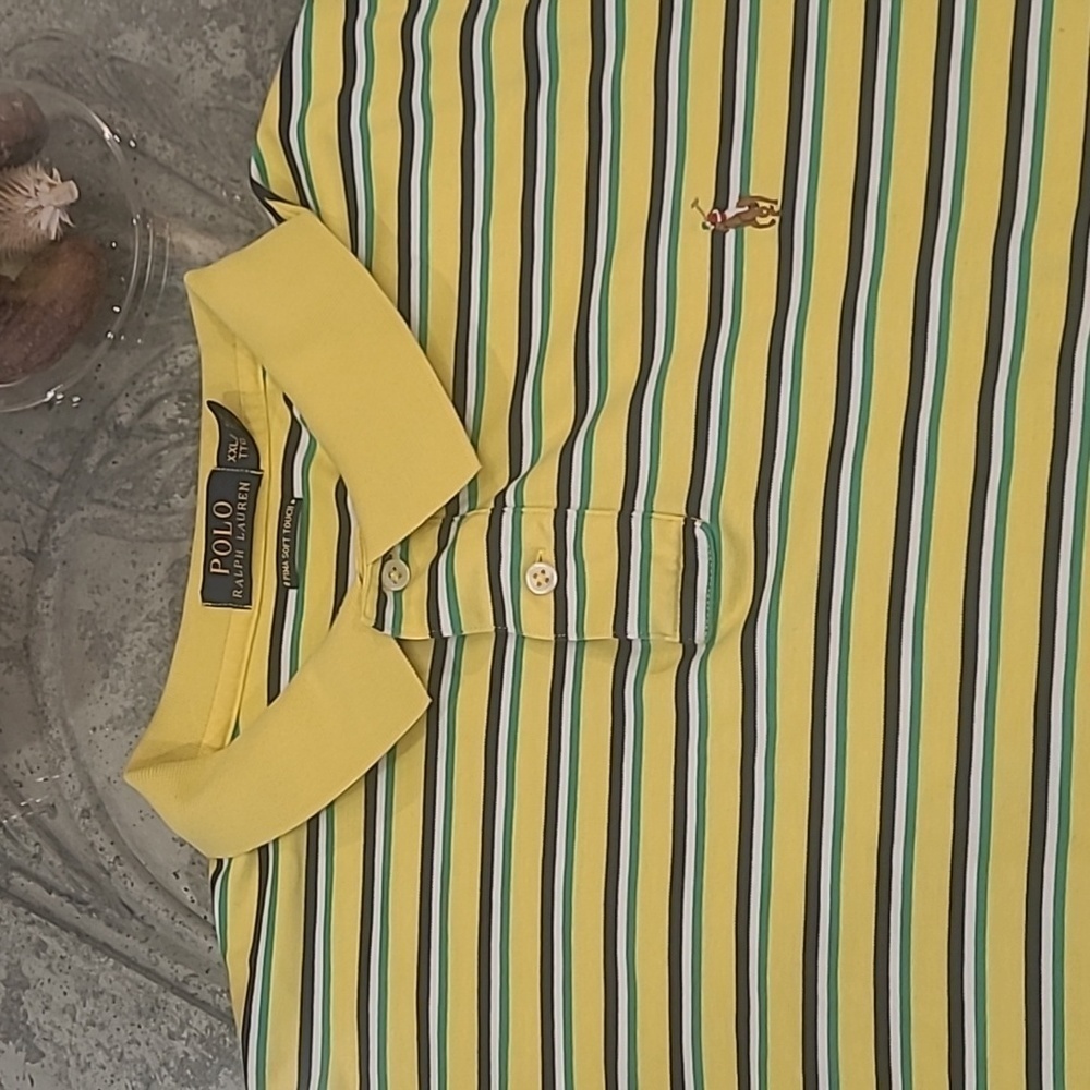 RALPH LAUREN MEN'S STRIPPED POLO GOLF SHIRT XXL